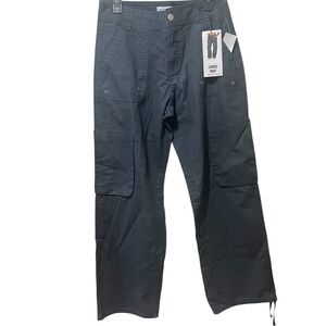 Vanilla Star Women's Slate Grey Cotton Utility Work Cargo Pants sz 8 NWT